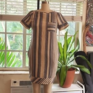 VTG Banana Republic Heritage Mini Dress - Size 0 - Striped w/ Pockets